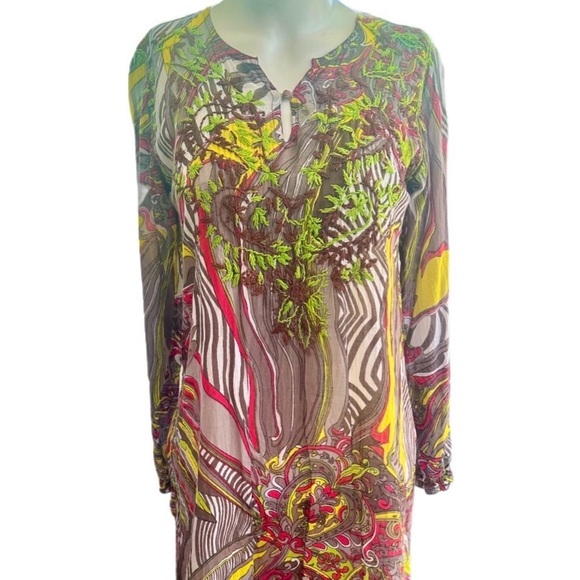🌴 Embroidered Tunic Flowy Size Small - Picture 4 of 11